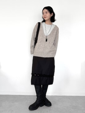 「LEMAIRE(ルメール)のアイテム(ショルダーバッグ)」を使った、OKIRIさん(レディース・161cm)の秋コーディネート