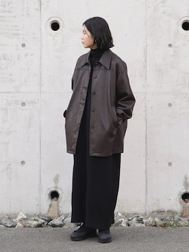 「anuke（アンヌーク）のアイテム」を使った、OKIRIさん（レディース・161cm）の冬コーディネート