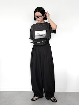 「Zoff（ゾフ）のアイテム」を使った、OKIRIさん（レディース・161cm）の夏コーディネート