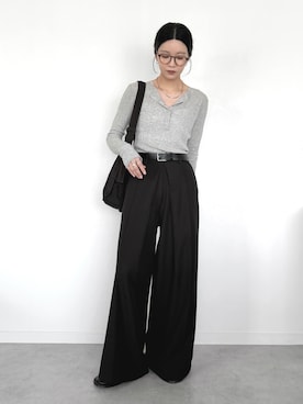 「LEMAIRE(ルメール)のアイテム」を使った、OKIRIさん(レディース・161cm)の秋コーディネート