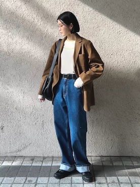 「アイテム（シューズ）」を使った、OKIRIさん（レディース・161cm）の秋コーディネート