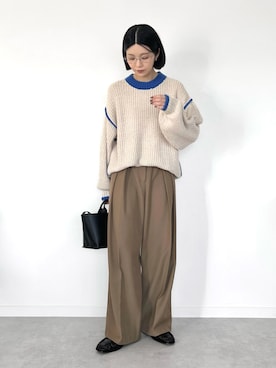 「アイテム（ローファー）」を使った、OKIRIさん（レディース・161cm）の秋コーディネート