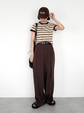 「BONLECILL（ボンルシール）のアイテム」を使った、OKIRIさん（レディース・161cm）の春コーディネート