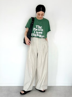 「アイテム（リング）」を使った、OKIRIさん（レディース・161cm）の夏コーディネート