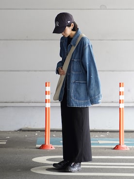 「アイテム（キャップ）」を使った、OKIRIさん（レディース・161cm）の春コーディネート