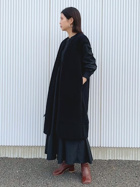 「coca（coca）（コカ）のアイテム（ワンピース/ドレス）」を使った、OKIRIさん（レディース・161cm）の秋コーディネート