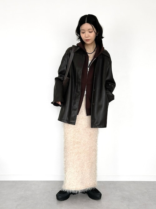 セール】Ecoleather Over Jacket（テーラードジャケット）｜anuke