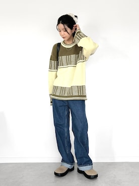 「アイテム（アクセサリー）」を使った、OKIRIさん（レディース・161cm）の秋コーディネート