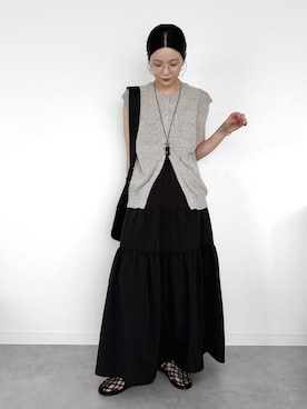 「アイテム（スカート）」を使った、OKIRIさん（レディース・161cm）の夏コーディネート