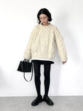 「アイテム（トートバッグ）」を使った、OKIRIさん（レディース・161cm）の秋コーディネート