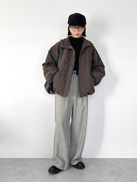 「アイテム（ブルゾン）」を使った、OKIRIさん（レディース・161cm）の冬コーディネート