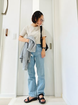 「アイテム（パーカー）」を使った、mavaさん（レディース・155cm・40代）の秋コーディネート