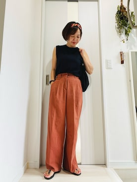 「havaianas（ハワイアナス）のアイテム」を使った、mavaさん（レディース・155cm）の秋コーディネート