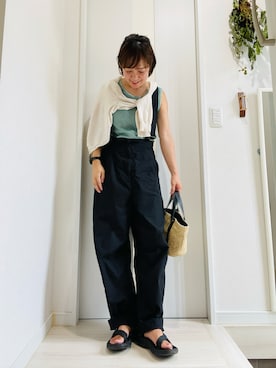 「アイテム（オールインワン・サロペット）」を使った、mavaさん（レディース・155cm）の夏コーディネート