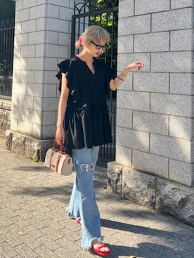 「シュシュ」｜「アイテム（ワンピース/ドレス）」を使った、AMAILさん（レディース・167cm）の春コーディネート