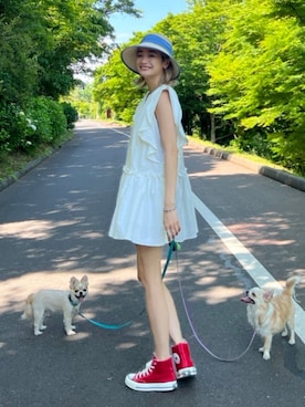 「ミニワンピ」｜AMAILさん（レディース・167cm）の夏コーディネート