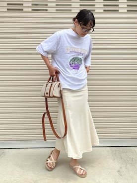 「ボストンバッグ」｜AMAILさん（レディース・158cm）の夏コーディネート