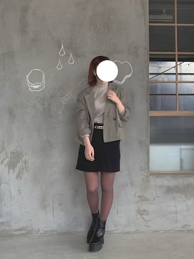 「FUN（ファン）のアイテム（セットアップ）」を使った、natsuさん（レディース・148cm）の秋コーディネート