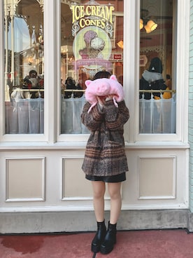 「GORGE（ゴージ）のアイテム（ジャケット/アウター）」を使った、natsuさん（レディース・148cm）の冬コーディネート
