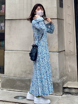 「春服デビュー宣言」｜「アイテム（ワンピース/ドレス）」を使った、ぺん🐧さん（レディース・155cm）の春コーディネート