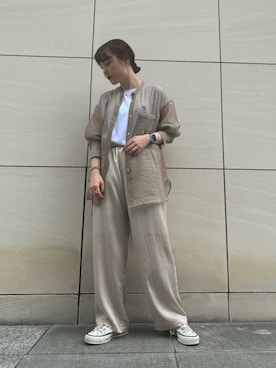 「CONVERSE TOKYO（コンバーストウキョウ）のアイテム」を使った、MANAさん（レディース・153cm）の夏コーディネート