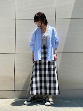 「CONVERSE TOKYO（コンバーストウキョウ）のアイテム」を使った、MANAさん（レディース・153cm）の夏コーディネート