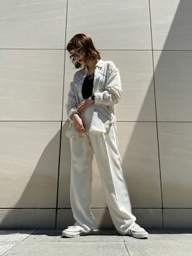 「CONVERSE TOKYO（コンバーストウキョウ）のアイテム（スラックス）」を使った、MANAさん（レディース・153cm）の夏コーディネート