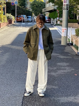 「CONVERSE TOKYO（コンバーストウキョウ）のアイテム（その他アウター）」を使った、MANAさん（レディース・153cm）の秋コーディネート