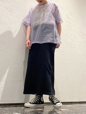「CONVERSE TOKYO（コンバーストウキョウ）のアイテム（アクセサリー）」を使った、MANAさん（レディース・153cm）の春コーディネート