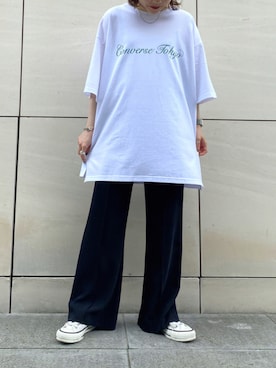 「CONVERSE TOKYO（コンバーストウキョウ）のアイテム」を使った、MANAさん（レディース・153cm）の夏コーディネート
