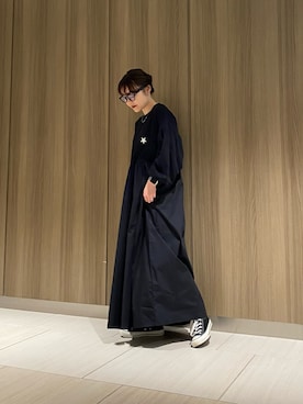 「CONVERSE TOKYO（コンバーストウキョウ）のアイテム（ワンピース/ドレス）」を使った、MANAさん（レディース・153cm）の春コーディネート
