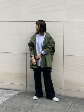 「CONVERSE TOKYO（コンバーストウキョウ）のアイテム（その他アウター）」を使った、MANAさん（レディース・153cm）の秋コーディネート