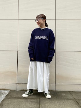 「CONVERSE TOKYO（コンバーストウキョウ）のアイテム（ワンピース/ドレス）」を使った、MANAさん（レディース・153cm）の秋コーディネート