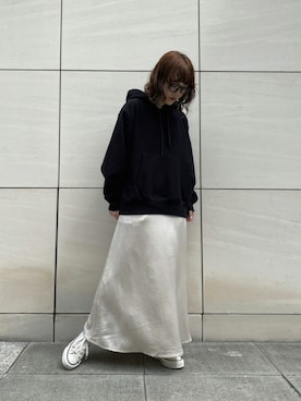 「アイテム（パーカー）」を使った、MANAさん（レディース・153cm・20代）の秋コーディネート