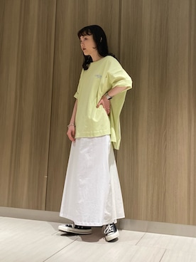 「CONVERSE TOKYO（コンバーストウキョウ）のアイテム（ワンピース/ドレス）」を使った、MANAさん（レディース・153cm）の春コーディネート
