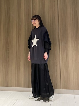 「CONVERSE TOKYO（コンバーストウキョウ）のアイテム（ワンピース/ドレス）」を使った、MANAさん（レディース・153cm）の春コーディネート