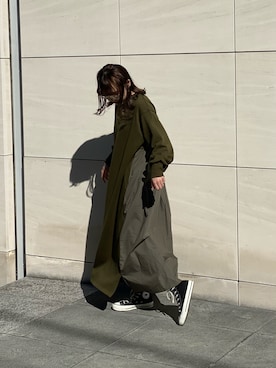 「CONVERSE TOKYO（コンバーストウキョウ）のアイテム（ワンピース/ドレス）」を使った、MANAさん（レディース・153cm）の秋コーディネート