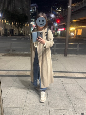 「アイテム（デニムスカート）」を使った、gonge_of_krgmさん（レディース・153cm）の秋コーディネート