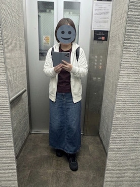 「UNIQLO（ユニクロ）のアイテム（デニムスカート、ブルー系）」を使った、gonge_of_krgmさん（レディース・153cm）の夏コーディネート