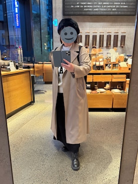 「アイテム（トレンチコート）」を使った、gonge_of_krgmさん（レディース・153cm）の秋コーディネート