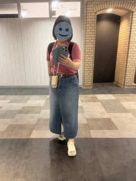「アイテム（デニムスカート）」を使った、gonge_of_krgmさん（レディース・153cm）の夏コーディネート