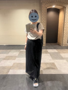 「アイテム（ピアス（両耳用）、ホワイト系）」を使った、gonge_of_krgmさん（レディース・153cm）の夏コーディネート