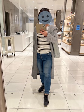 「ZOZO（ゾゾ）のスキニーデニムパンツ［WOMEN］（デニムパンツ）」を使った、gonge_of_krgmさん（レディース・153cm）の春コーディネート