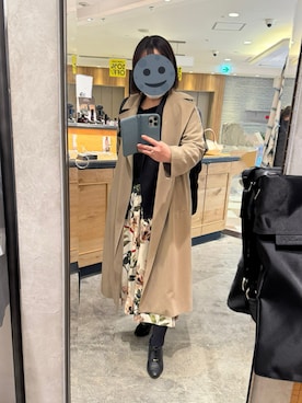 「URBAN RESEARCH ROSSO（アーバンリサーチロッソ）のバックタックトレンチコート（トレンチコート、ベージュ系）」を使った、gonge_of_krgmさん（レディース・153cm）の春コーディネート