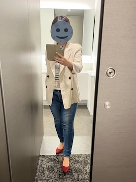 「JUSGLITTY（ジャスグリッティー）のアイテム（トップス）」を使った、gonge_of_krgmさん（レディース・153cm）の春コーディネート