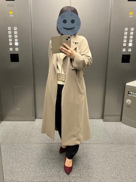 「FEMMENT（ファモン）のアイテム（スラックス）」を使った、gonge_of_krgmさん（レディース・153cm）の春コーディネート