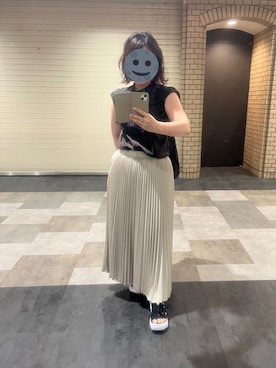 「no brand（ノーブランド）のアイテム（スカート）」を使った、gonge_of_krgmさん（レディース・153cm）の夏コーディネート