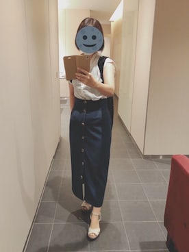 「SUR MESURE（シュール・ムジュール）のアイテム」を使った、gonge_of_krgmさん（レディース・153cm）の夏コーディネート