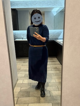 「アイテム（ベルト）」を使った、gonge_of_krgmさん（レディース・153cm）の秋コーディネート