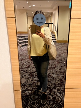 「ZOZO（ゾゾ）のスキニーデニムパンツ［WOMEN］（デニムパンツ）」を使った、gonge_of_krgmさん（レディース・153cm）の春コーディネート